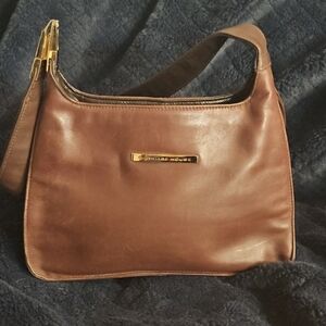 Carriage House Dark Brown Leather With Gold Accents